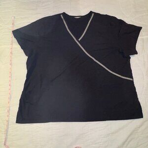 Black Scrub Top – Size XL – Cotton Blend
